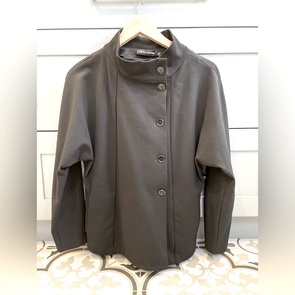 European Culture cowl neck jacket